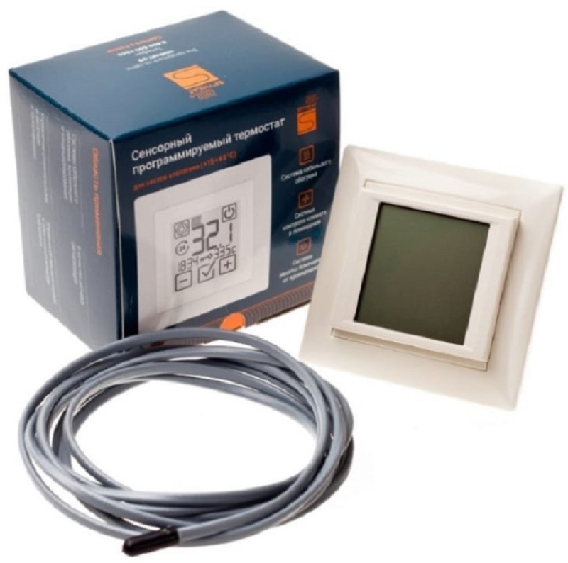 Терморегулятор сенсорный SpyHeat SDF-419B для рамок Valena 3.6кВт 16А бежевый фото Терморегулятор сенсорный SpyHeat SDF-419B для рамок Valena 3.6кВт 16А бежевый картинка